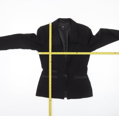 Very Women’s Black Slim Fit Single-Breasted Blazer UK 8
