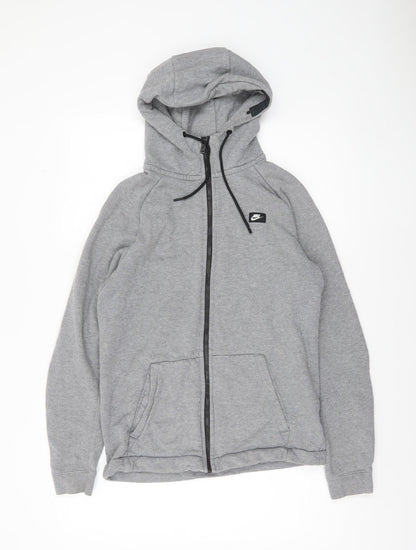 Mens UK Size S Nike Grey Full Zip Hoodie