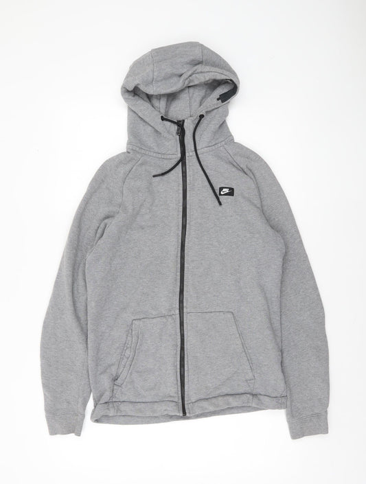 Mens UK Size S Nike Grey Full Zip Hoodie