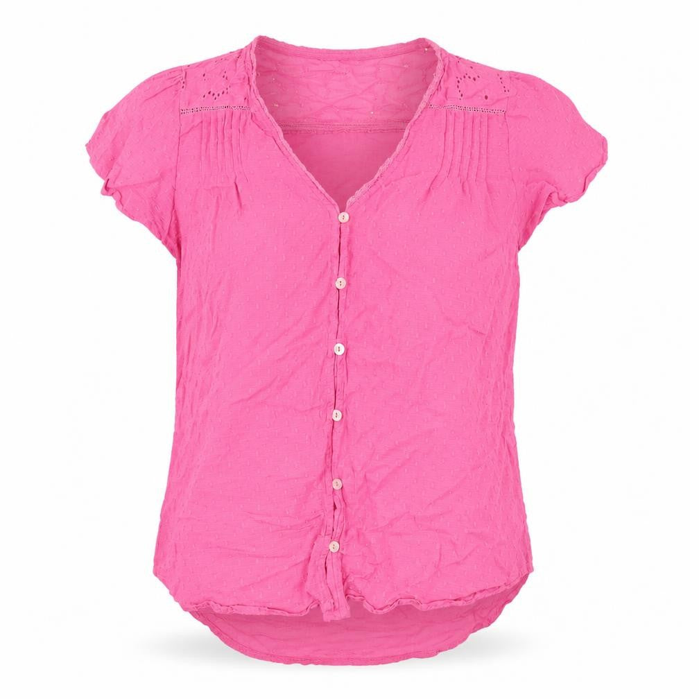 Womens UK Size S Dunnes Pink Basic Blouse