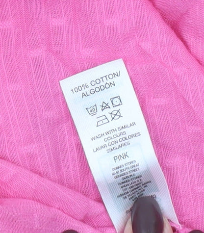 Womens UK Size S Dunnes Pink Basic Blouse