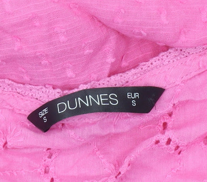Womens UK Size S Dunnes Pink Basic Blouse