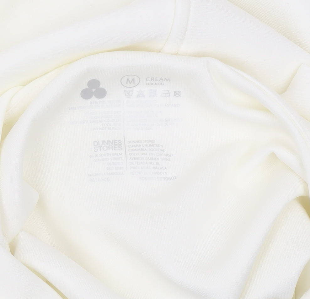 Womens UK Size 12 Dunnes Stores Ivory Pullover Hoodie