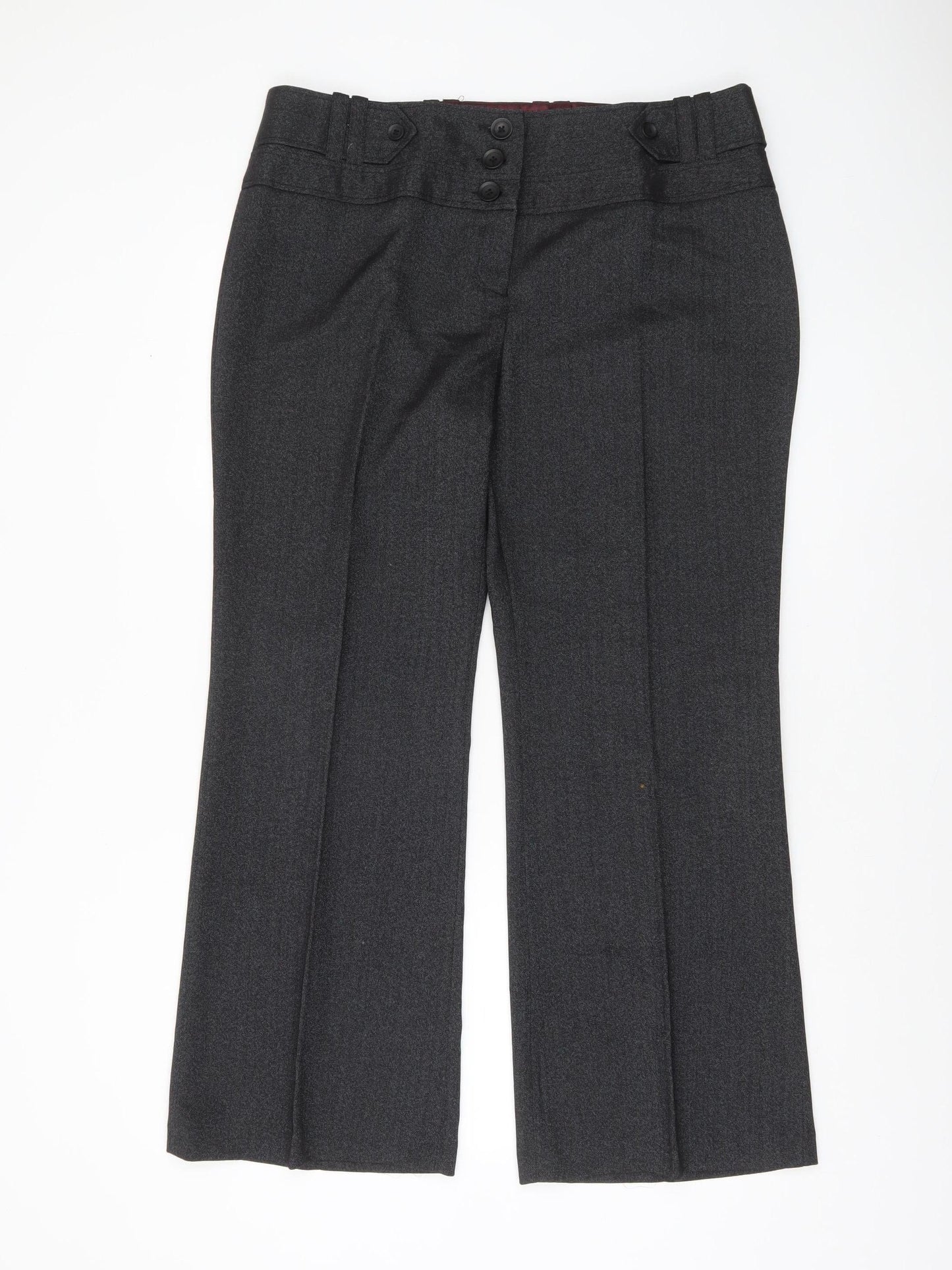 Next Petite Women's Grey Dress Pants Size 16 Tailored Work Trousers