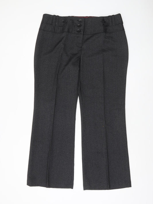 Next Petite Women's Grey Dress Pants Size 16 Tailored Work Trousers