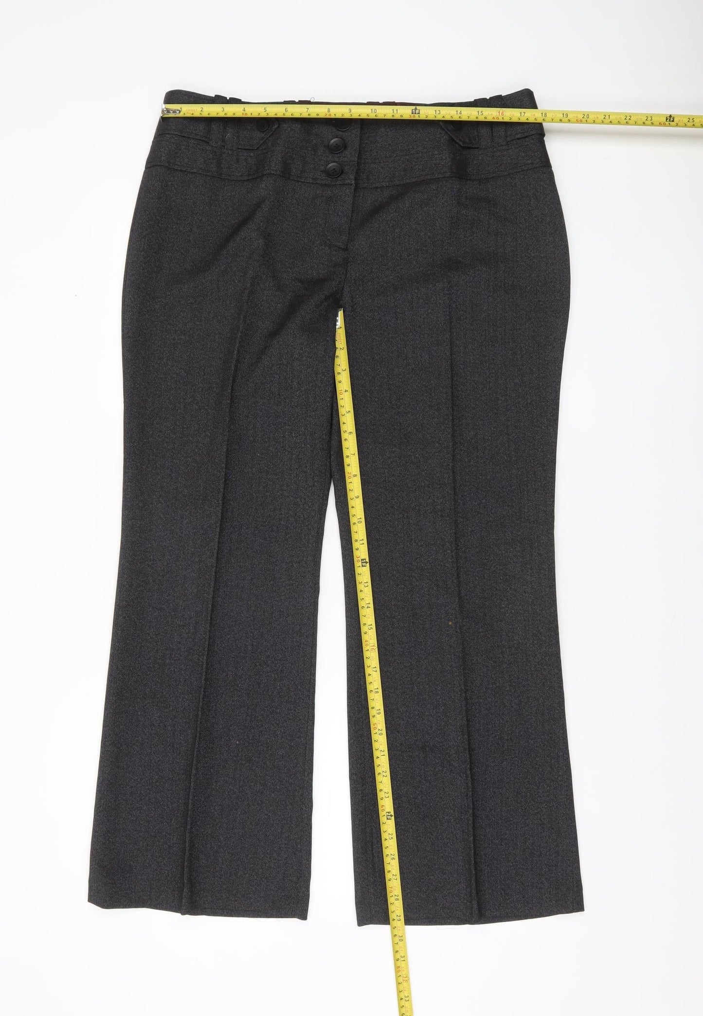 Next Petite Women's Grey Dress Pants Size 16 Tailored Work Trousers