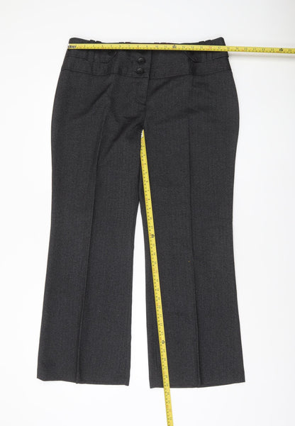 Next Petite Women's Grey Dress Pants Size 16 Tailored Work Trousers