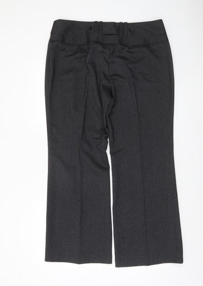 Next Petite Women's Grey Dress Pants Size 16 Tailored Work Trousers