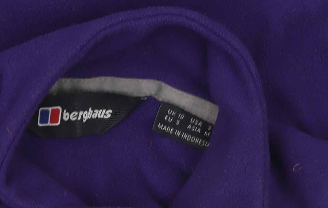 Berghaus Women's Purple Full Zip Fleece Jacket UK 10 Outdoor