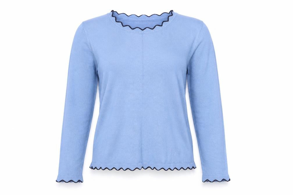 Womens UK Size S Micha Blue Pullover Jumper