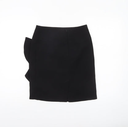 Dorothy Perkins Women’s Black Size 8 Pencil Skirt Ruffle Detail Workwear