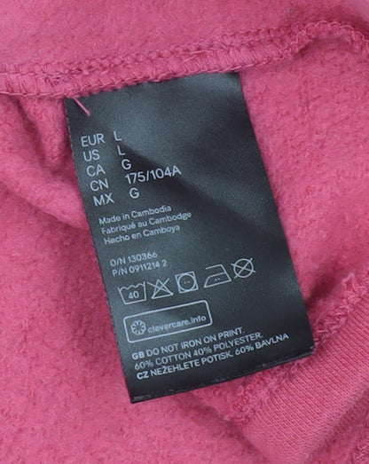 Womens UK Size L H&M Pink Pullover Sweatshirt