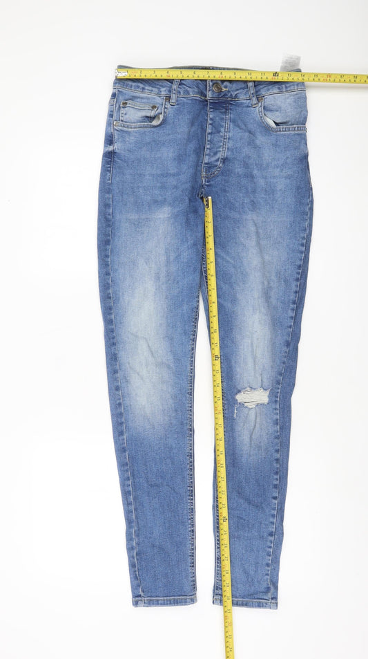Mens UK Size 34 boohooMAN Slim Fit Skinny Blue Jeans