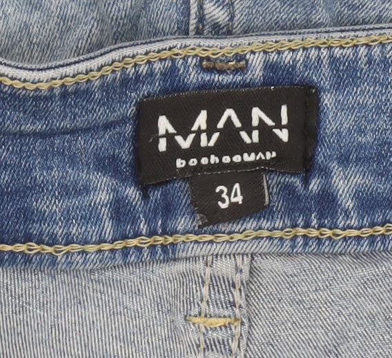 Mens UK Size 34 boohooMAN Slim Fit Skinny Blue Jeans