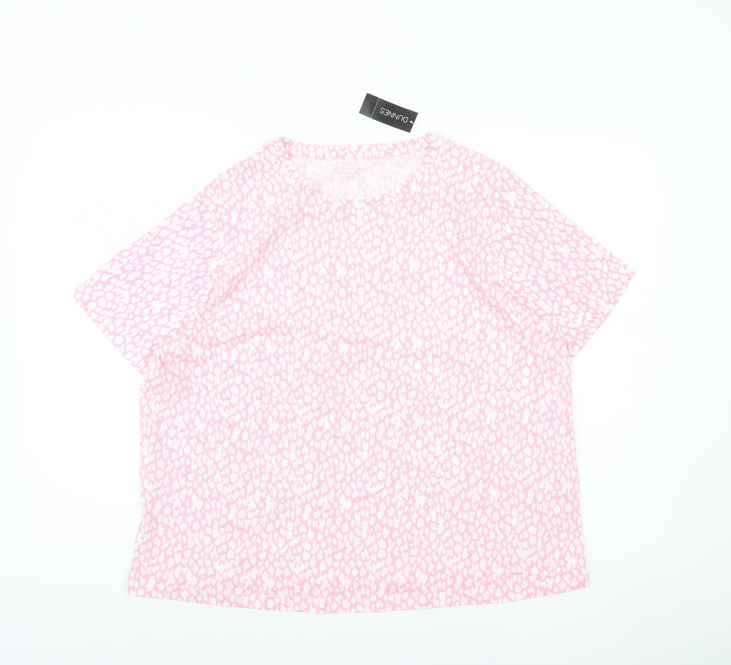 Womens UK Size L Dunnes Stores Pink Basic T-Shirt