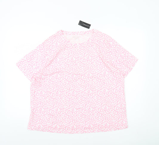 Womens UK Size L Dunnes Stores Pink Basic T-Shirt