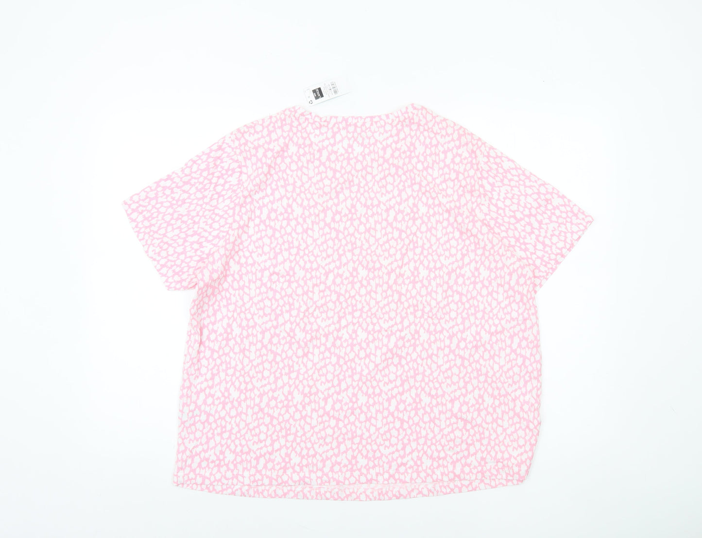 Womens UK Size L Dunnes Stores Pink Basic T-Shirt