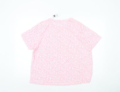 Womens UK Size L Dunnes Stores Pink Basic T-Shirt
