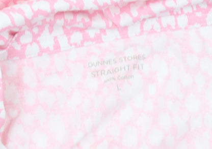 Womens UK Size L Dunnes Stores Pink Basic T-Shirt