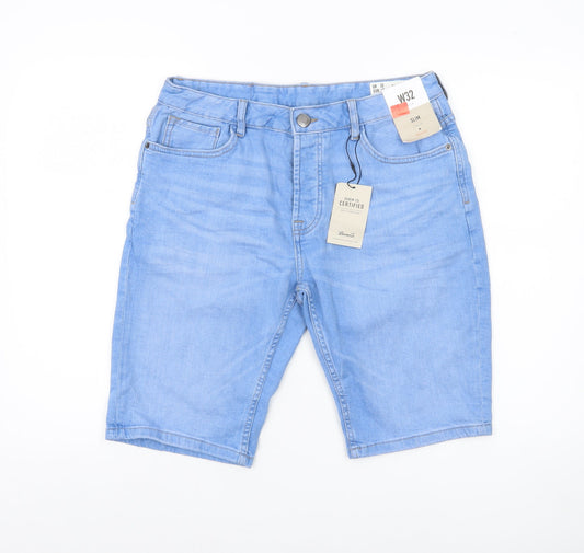 Mens UK Size M Denim Co Slim Fit Chino Shorts