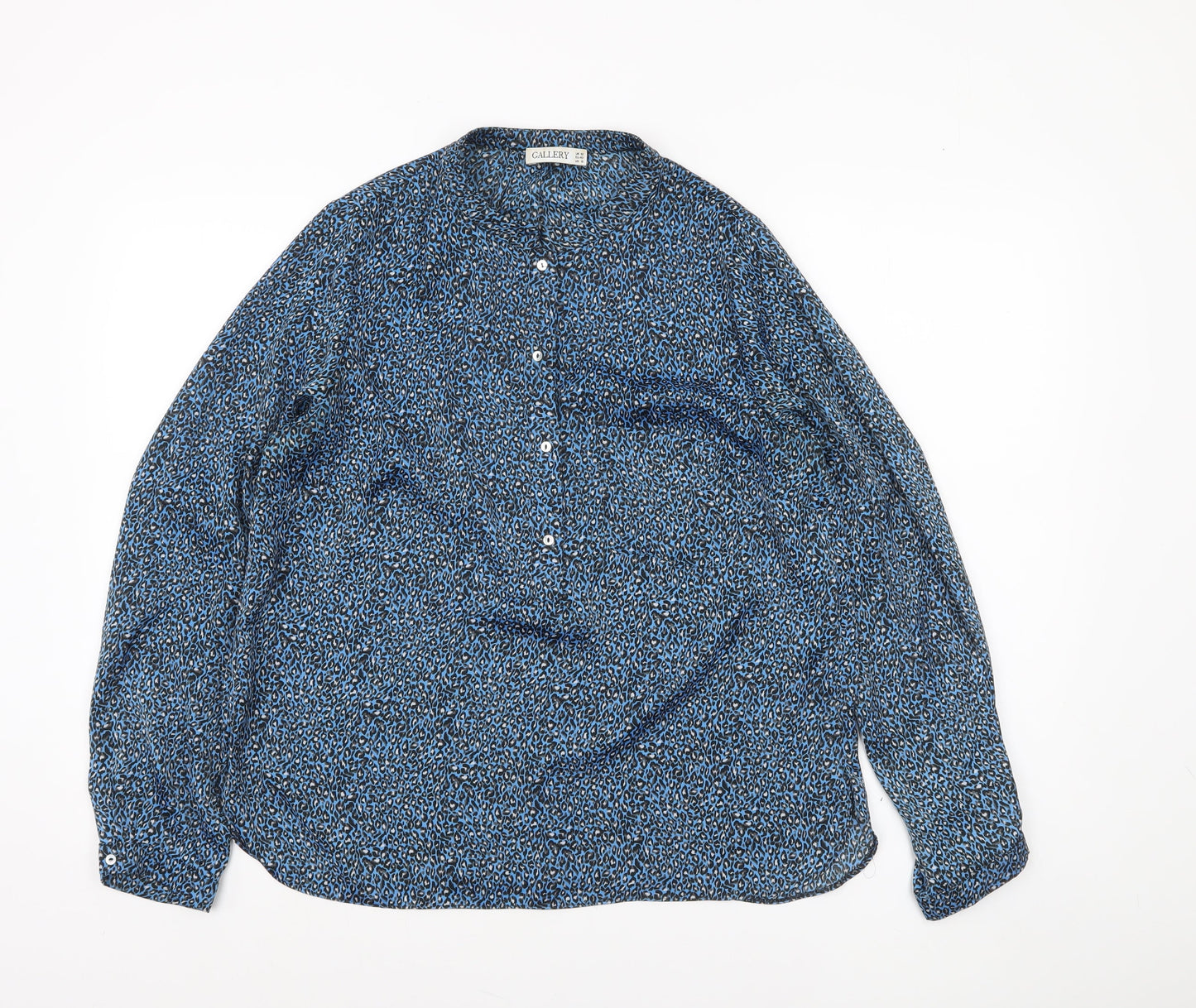 Womens UK Size 12 Gallery Blue Basic Blouse