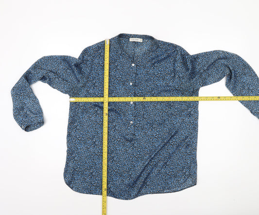 Womens UK Size 12 Gallery Blue Basic Blouse