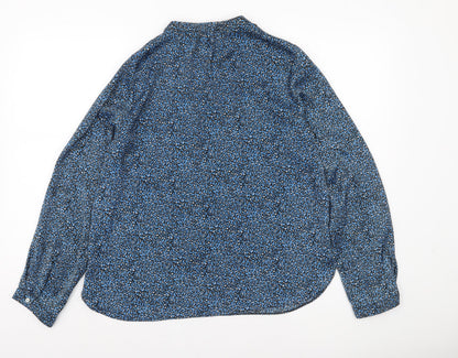 Womens UK Size 12 Gallery Blue Basic Blouse