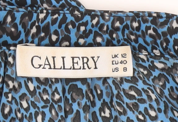 Womens UK Size 12 Gallery Blue Basic Blouse