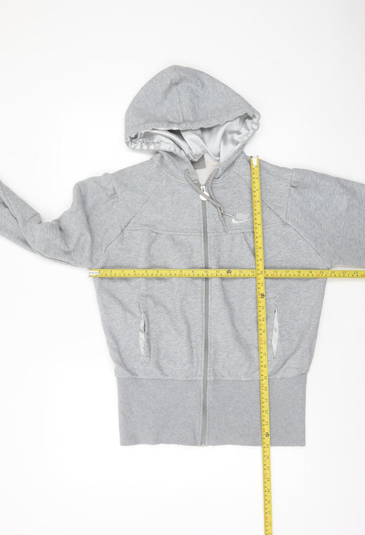 Nike Women’s Grey Full Zip Hoodie XL Cotton Blend Casual Sweatshirt
