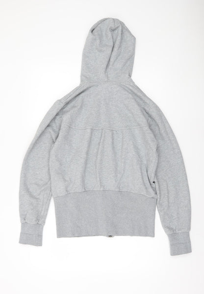 Nike Women’s Grey Full Zip Hoodie XL Cotton Blend Casual Sweatshirt