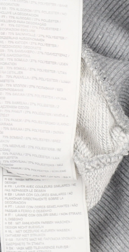 Nike Women’s Grey Full Zip Hoodie XL Cotton Blend Casual Sweatshirt