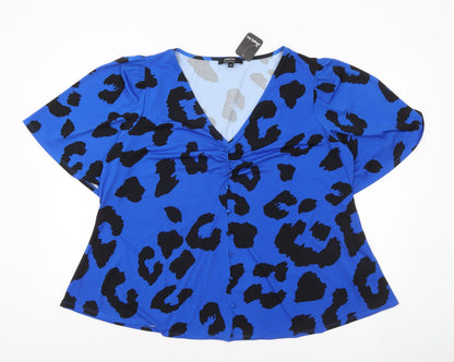 Womens UK Size 24 Simply Be Blue Basic Blouse