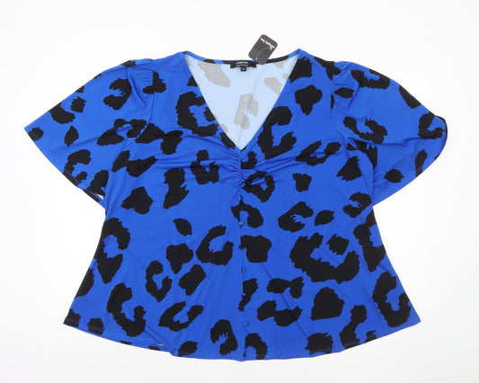 Womens UK Size 24 Simply Be Blue Basic Blouse