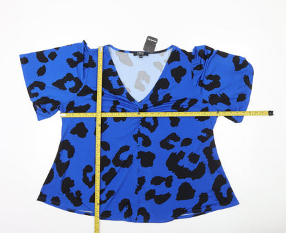 Womens UK Size 24 Simply Be Blue Basic Blouse
