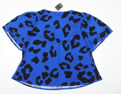 Womens UK Size 24 Simply Be Blue Basic Blouse