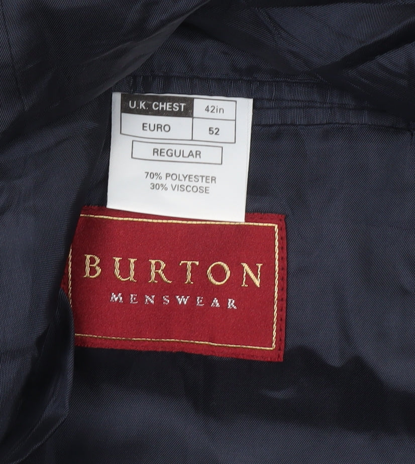 Mens UK Size L Burton Menswear Regular Black Suit Jacket