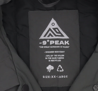 -9° Peak Men's Black 2XL Water Resistant Insulated Outdoor Jacket