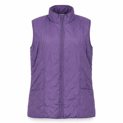 Womens UK Size M Anne de Langy Purple Quilted Coat