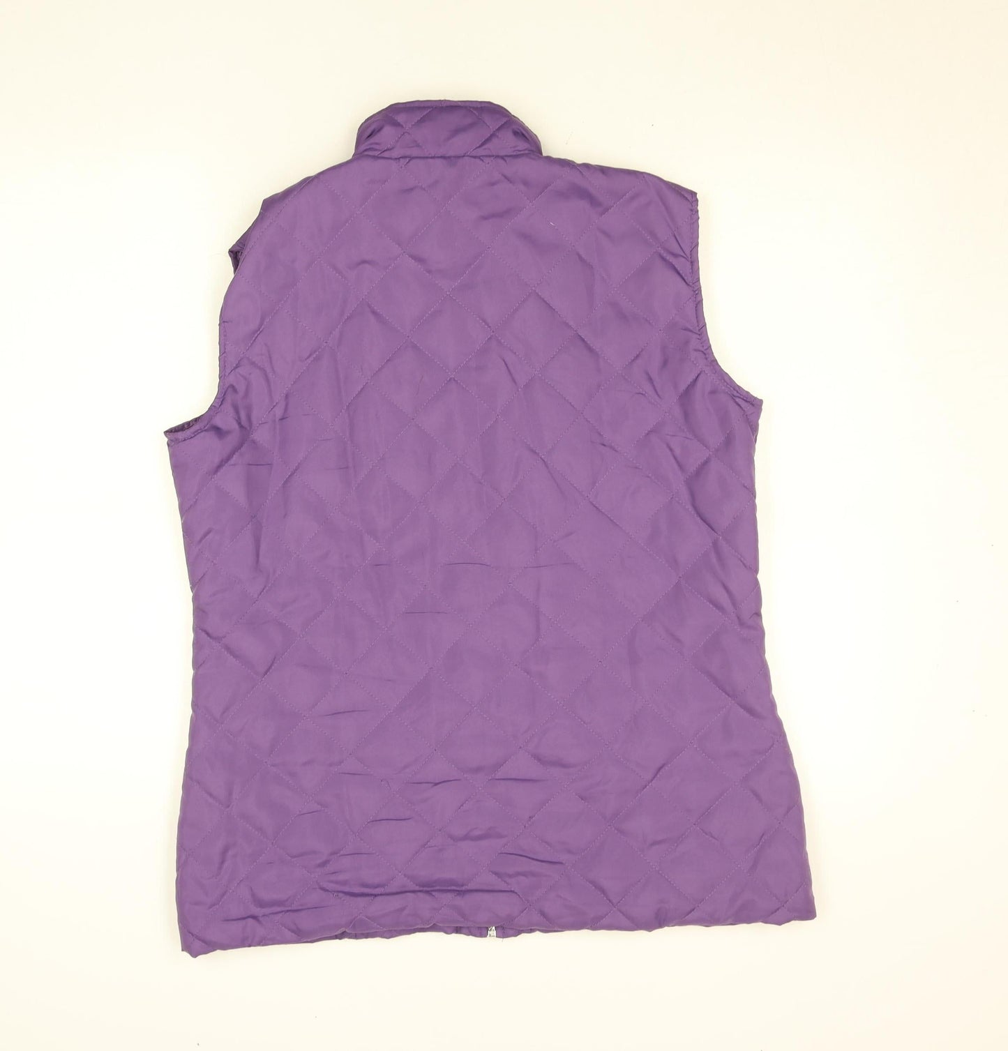 Womens UK Size M Anne de Langy Purple Quilted Coat