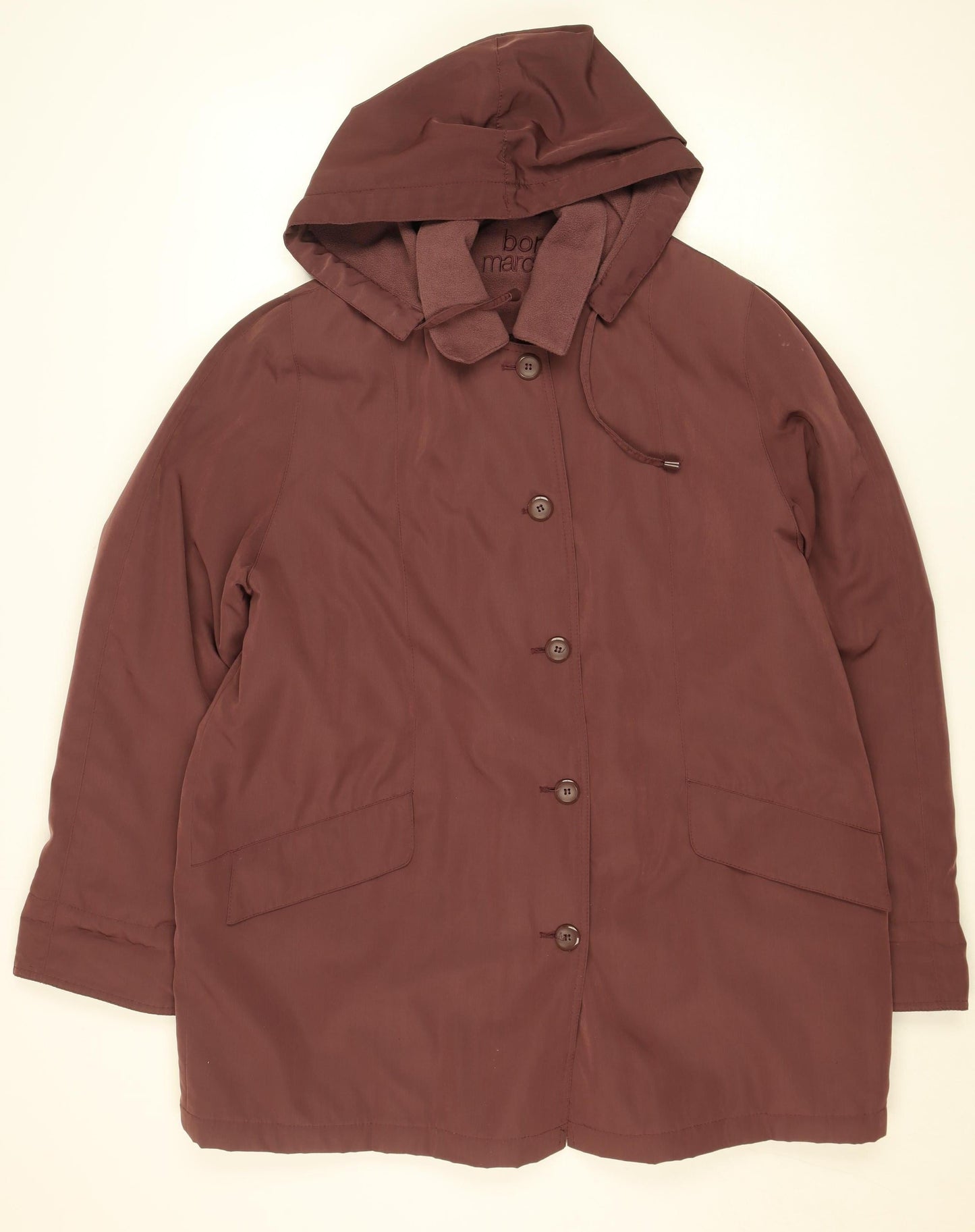 Womens UK Size M Bonmarché Brown Rain Coat
