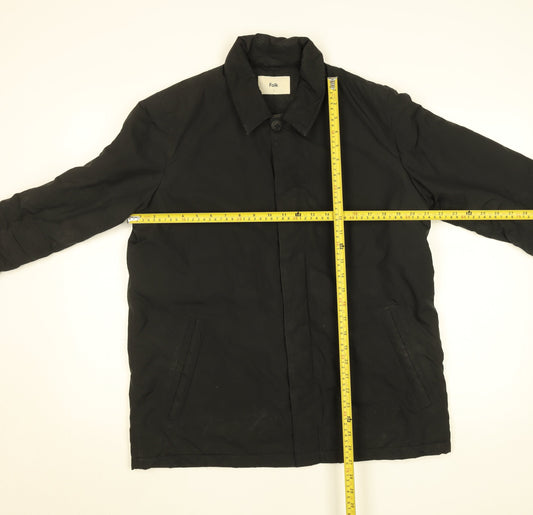 Womens UK Size 10 Folk Black Overcoat
