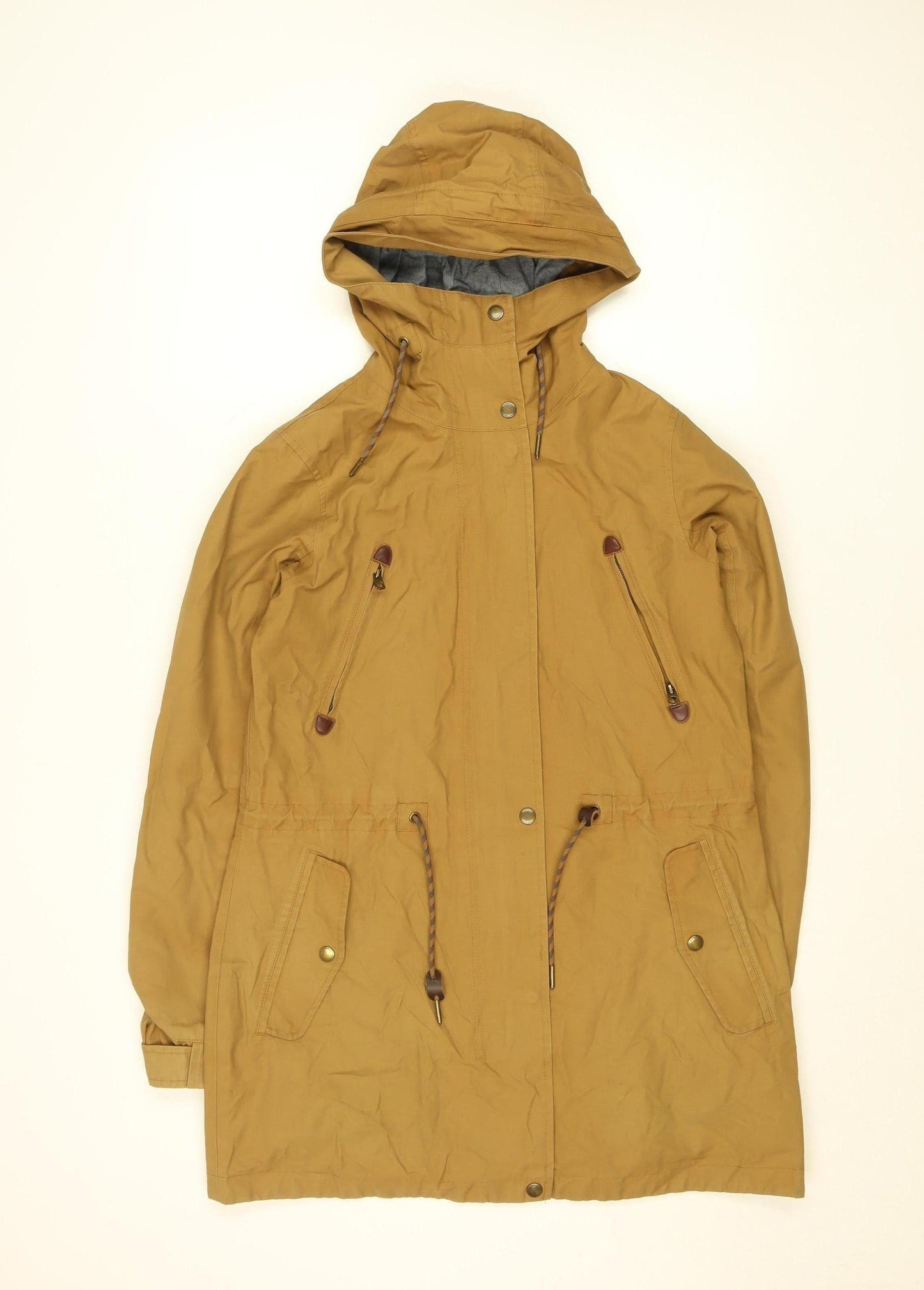 FatFace Women’s Brown Waterproof Hooded Parka Jacket Size 8