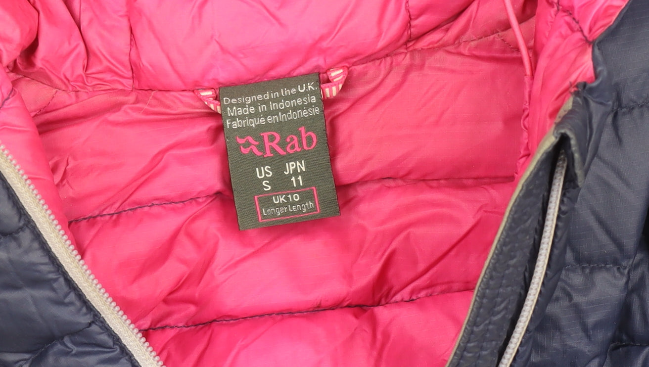 Rab Women's Blue Hooded Down Puffer Jacket Size 10