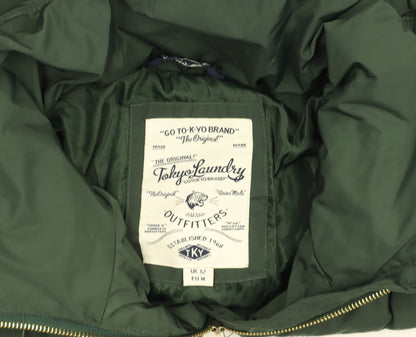 Womens UK Size 12 Tokyo Laundry Green Puffer Jacket