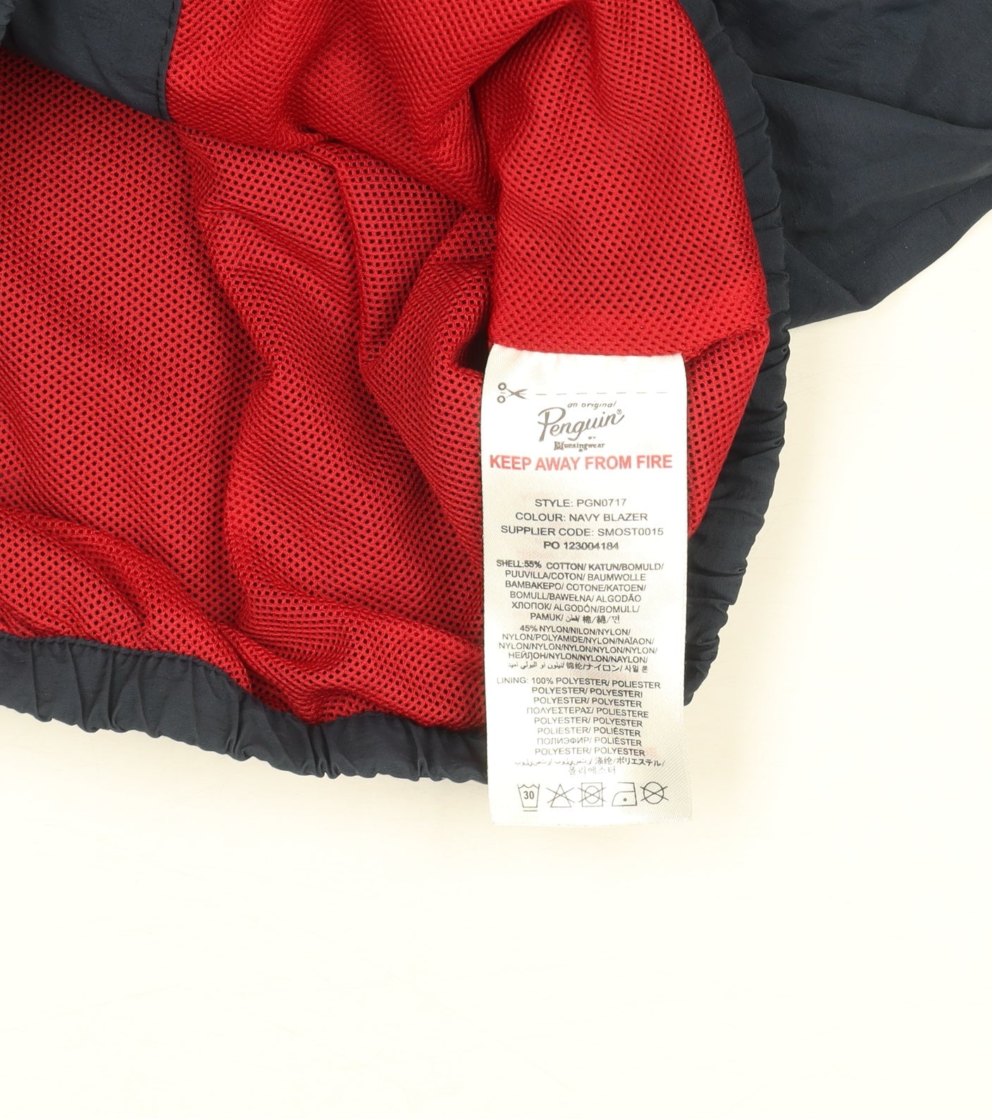 Boys UK Size 8-9 Years Penguin by Munsingwear Blue Windbreaker Coat