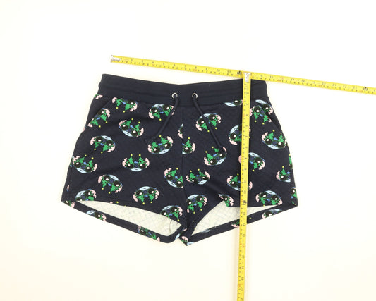 Primark Girls Navy Stitch Christmas Shorts Medium 12-13 Years Cartoon Print