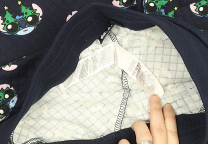 Primark Girls Navy Stitch Christmas Shorts Medium 12-13 Years Cartoon Print