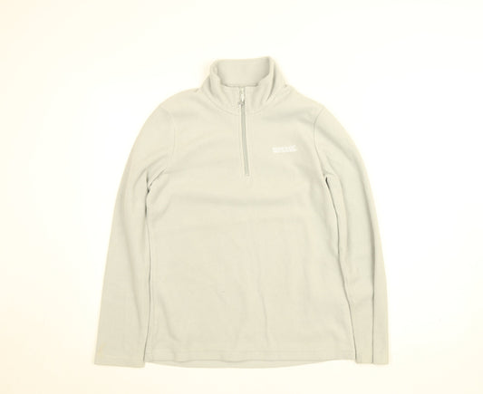 Regatta Women’s Grey Fleece 1/4 Zip Pullover Top Size 8