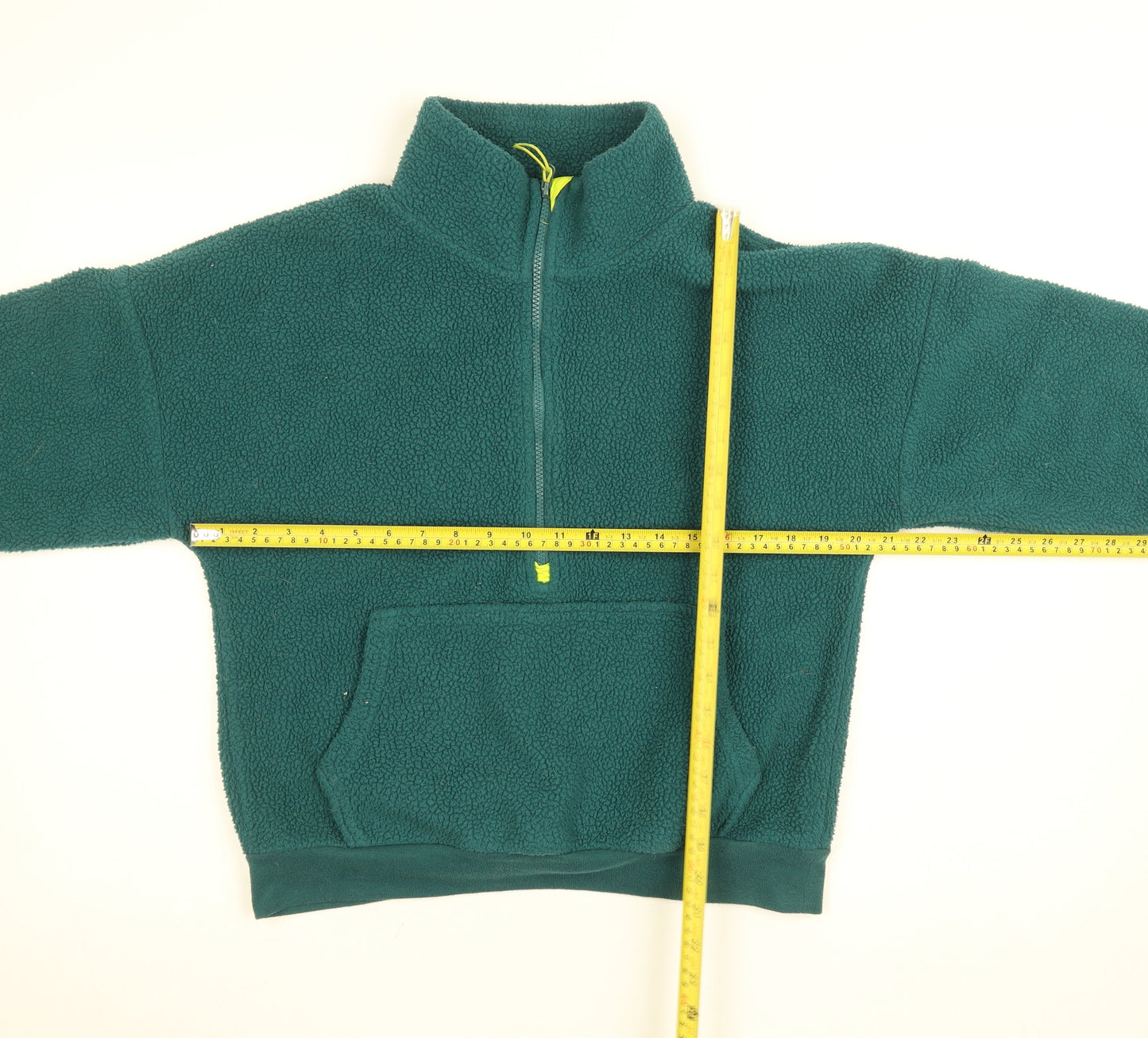 Dunnes Women Green XS 1/2 Zip Fleece Pullover Sweatshirt
