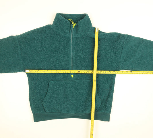 Dunnes Women Green XS 1/2 Zip Fleece Pullover Sweatshirt
